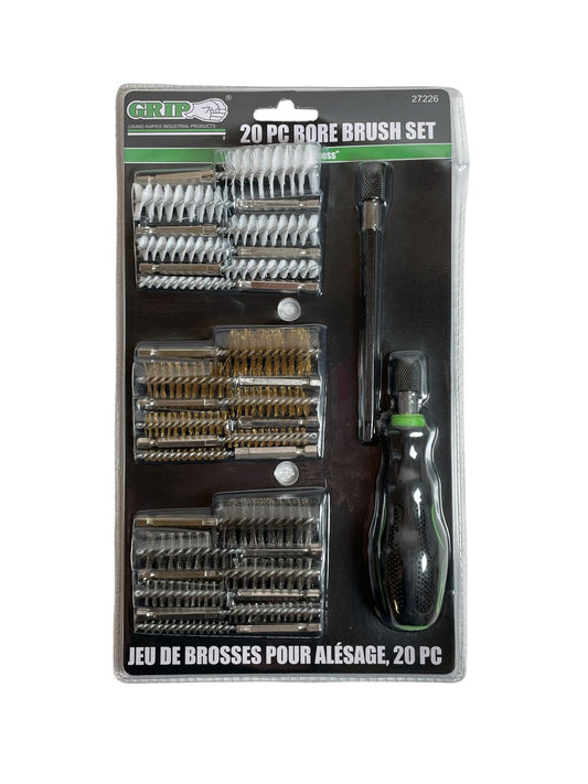 GRIP Juego de Cepillos para Limpieza de Perforaciones 20 Piezas