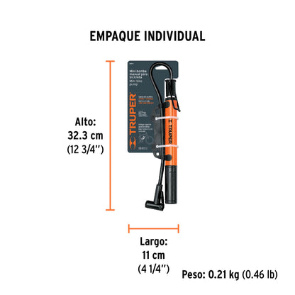 Truper Mini Bomba Manual para Bicicleta (BOM-MI)