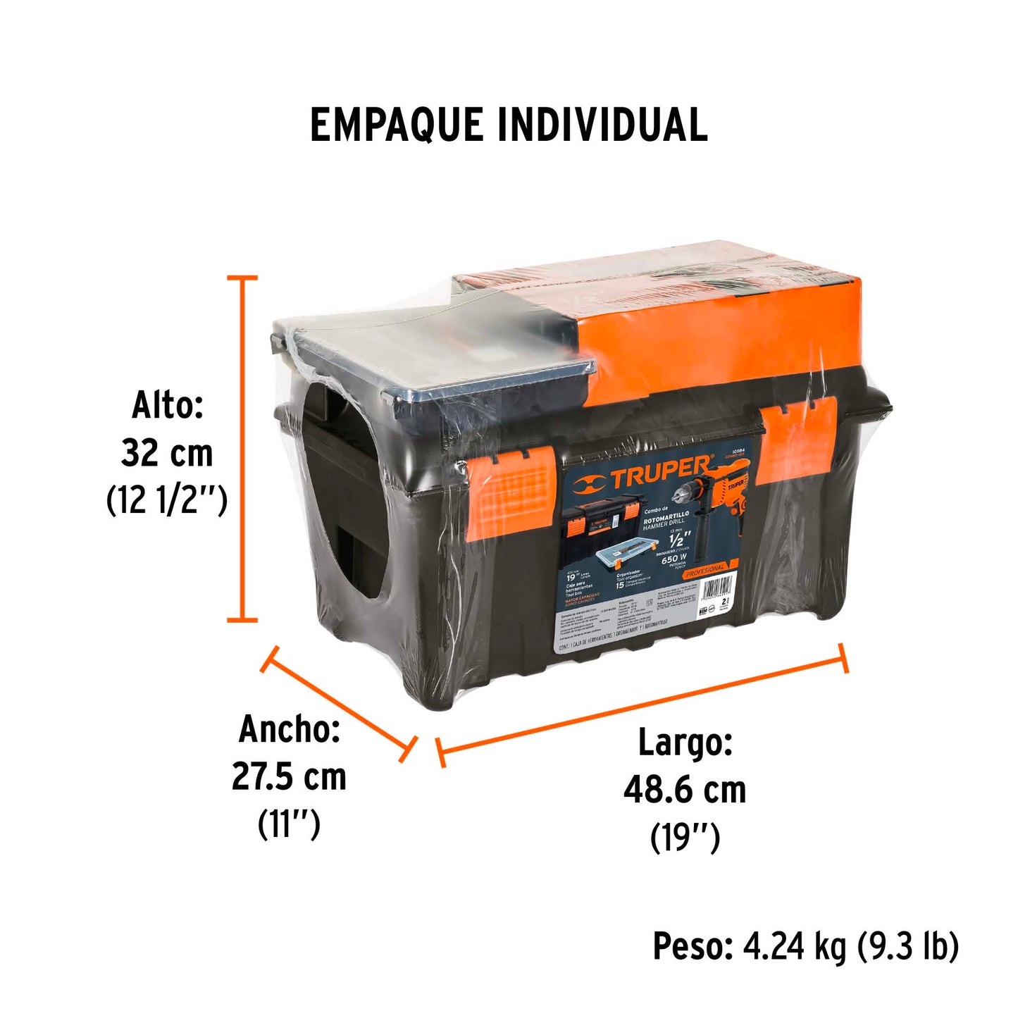 Combo Rotomartillo TRUPER 1/2” 650W