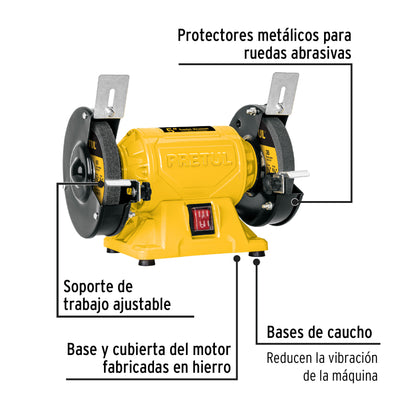 Esmeriladora de Banco PRETUL 5” (120W)