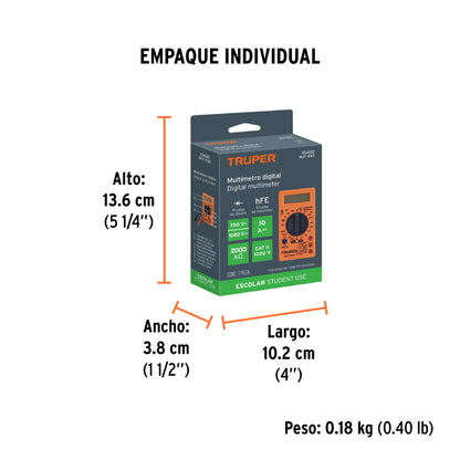 Multímetro Digital Truper MUT-830