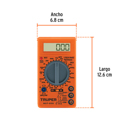 Multímetro Digital Truper MUT-830
