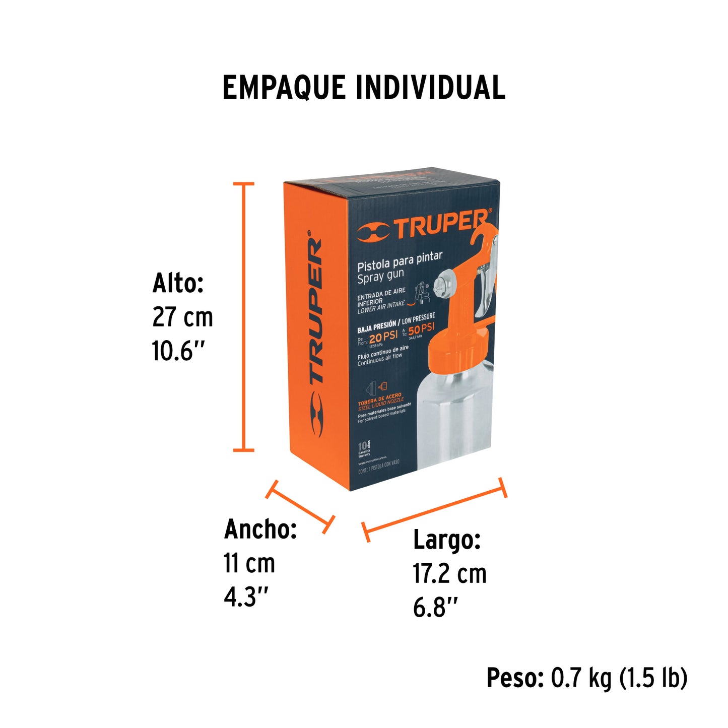 Pistola para pintar Truper PIPI-26