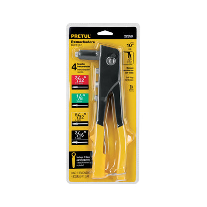 Remachadora Pretul de 10” con 4 boquillas intercambiables