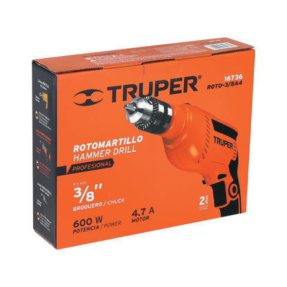 Rotomartillo TRUPER PRO 3/8” 600W
