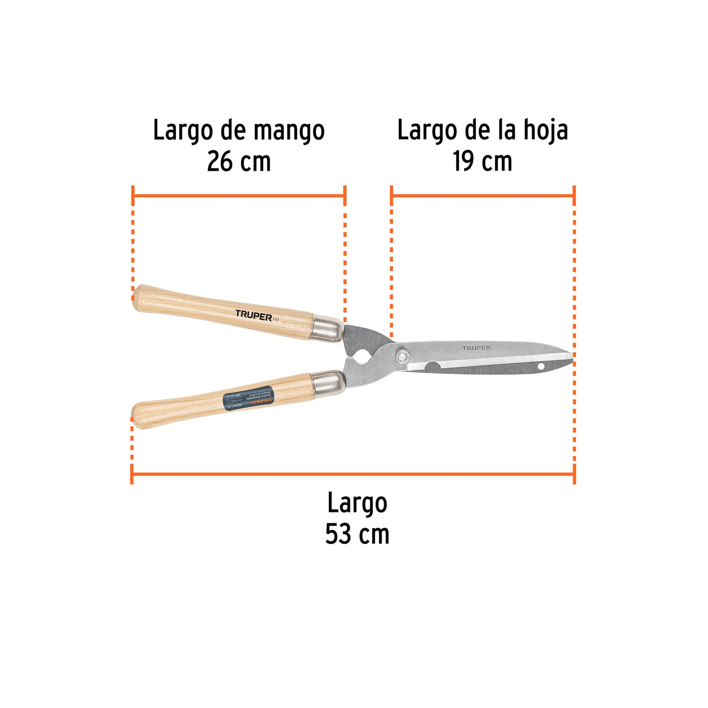 Tijera para podar seto Truper T-17