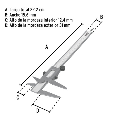 Calibrador Vernier Pretul VER-6PX
